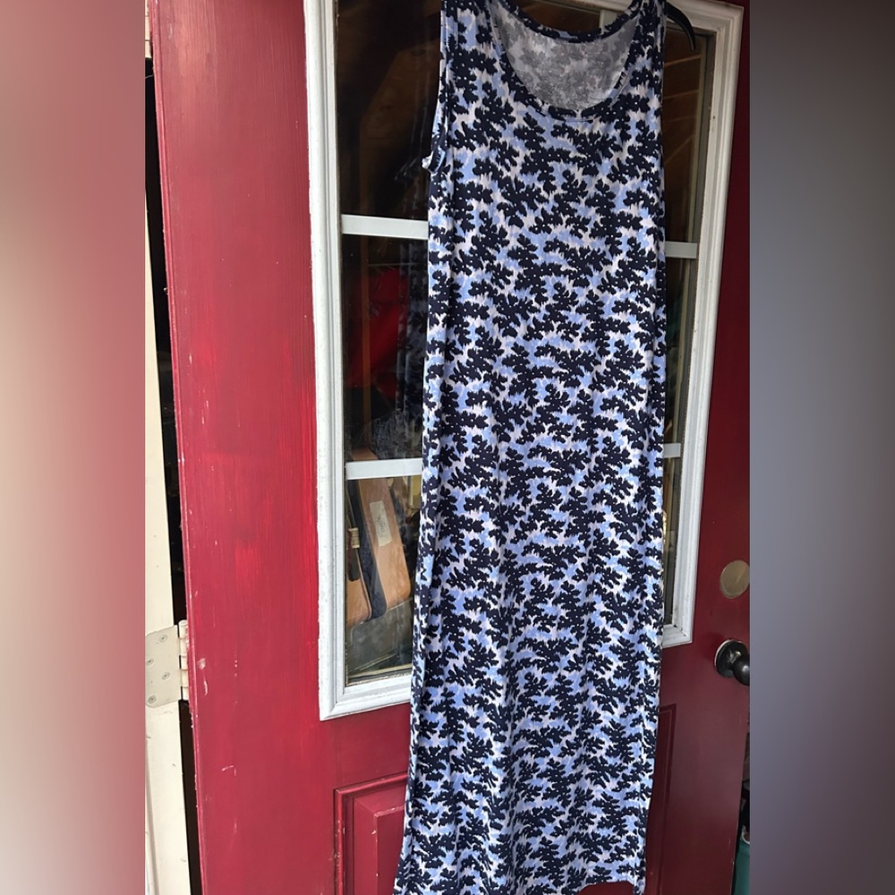 Hiho blue floral maxi dress size small